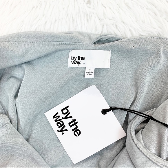 By the Way Evie Cold Shoulder Dress in Silver - Picture 6 of 7